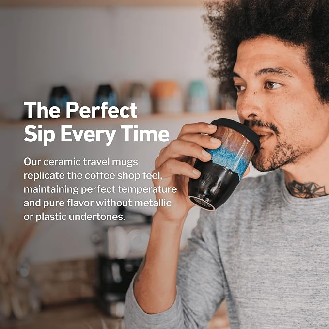 NOVA CERAMICS 12oz Travel Coffee Mug
