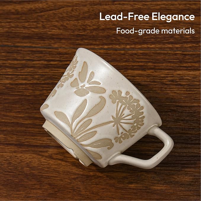 11 oz Ceramic Coffee Mug, Stoneware Teacup
