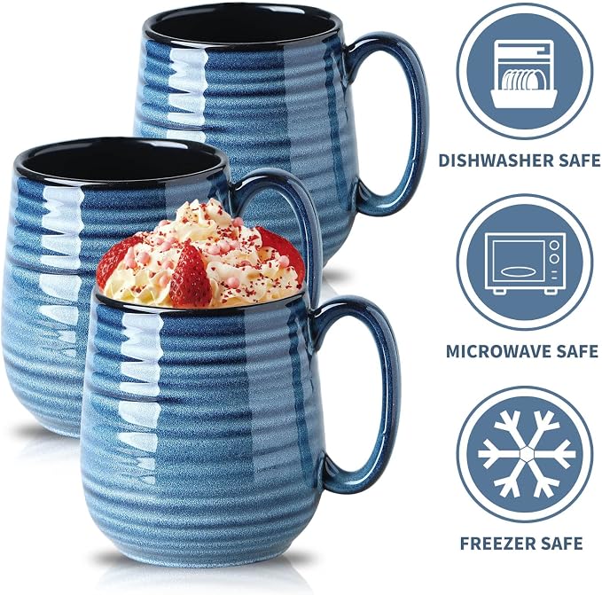 HASENSE Coffee Mug, 20 oz Ceramic Coffee Cup