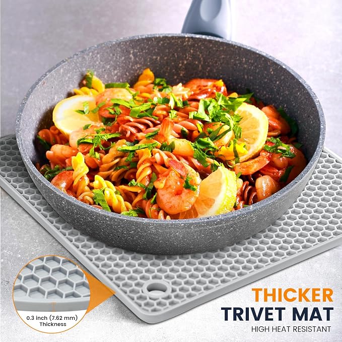 Silicone Trivet Mats 4 Heat Resistant Pot Holders Multipurpose Non-Slip Hot Pads