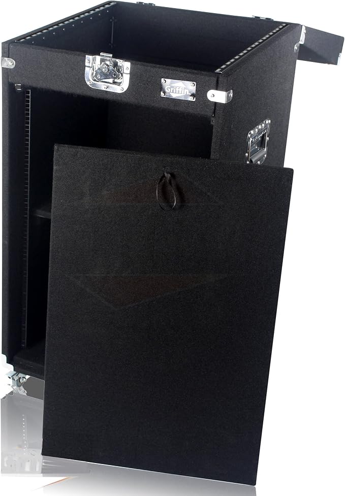 Griffin Rackmount Studio Mixer Flight Road Case – 25U Mount Space Amp Cabinet