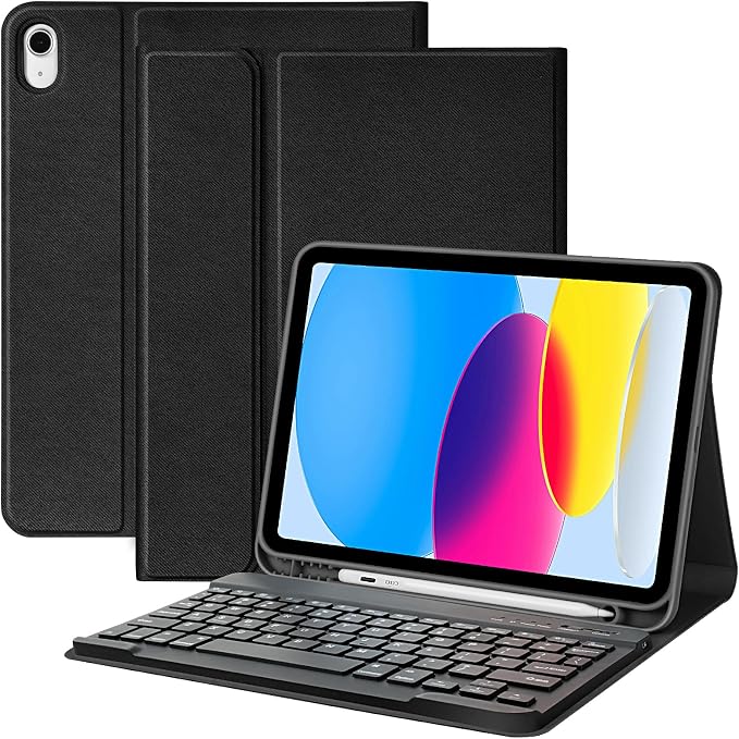 Keyboard Case Compatible for iPad 11th Generation and 10th 10.9 inch, Wireless