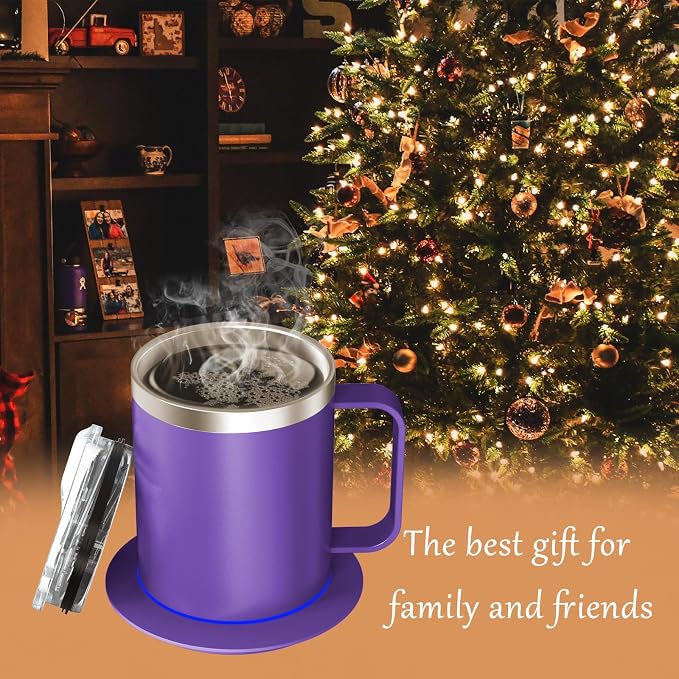 Coffee Warmer with Mug Set, Self Heating Coffee Mug with USB Powered, 131°F