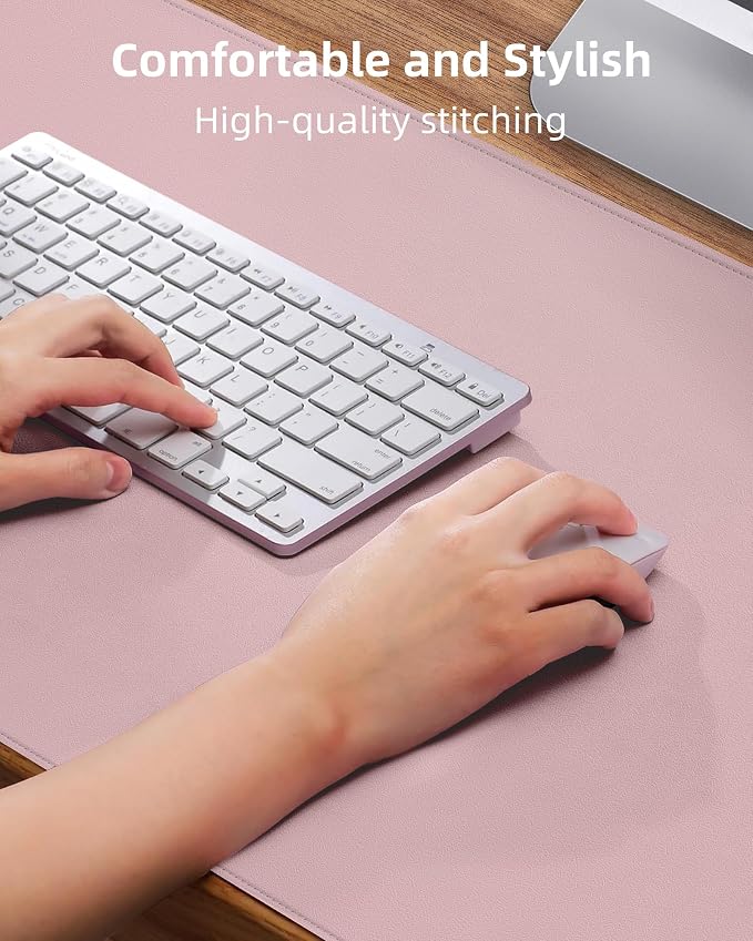 Non-Slip Desk Pad, Mouse Pad, Waterproof PVC Leather Desk Table Protector