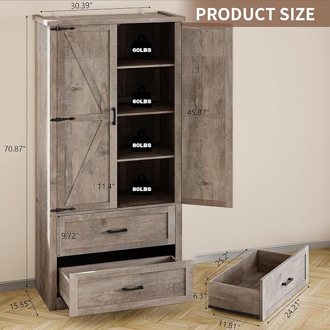 Pantry Organizers and Storage Cabinet