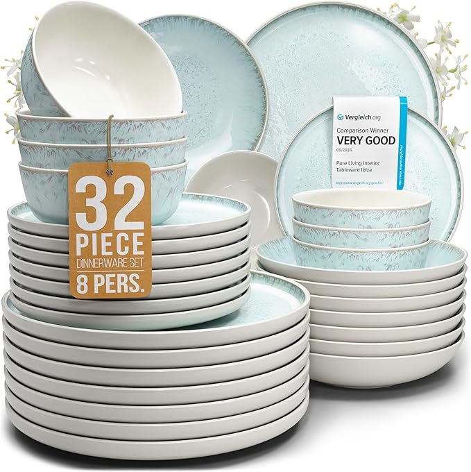 32 Piece Stoneware Dinnerware Set