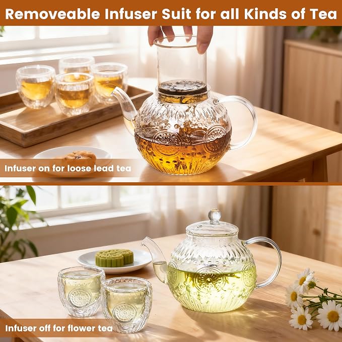 Bandesun Vintage Glass Teapot Set