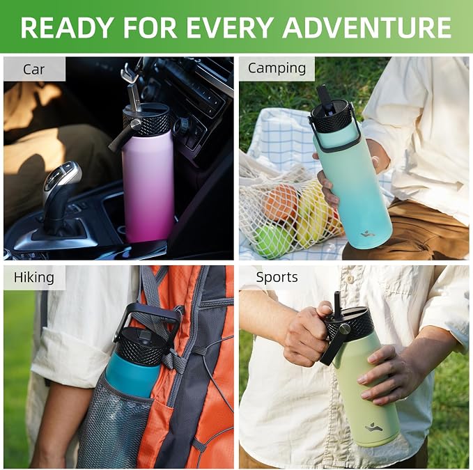 Konokyo 20 oz Insulated Stainless Steel Water Bottle