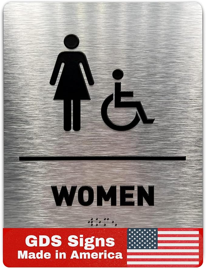 Women/Wheelchair Restroom Sign by