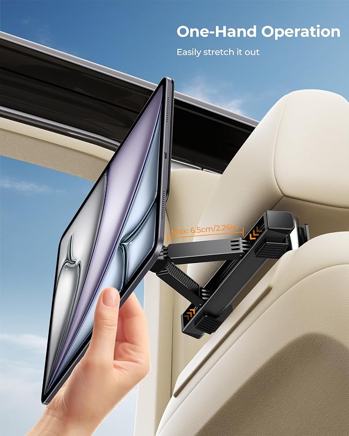 KU XIU Magnetic iPad Holder for Car Headrest, Backseat Tablet Car Mountfor iPad