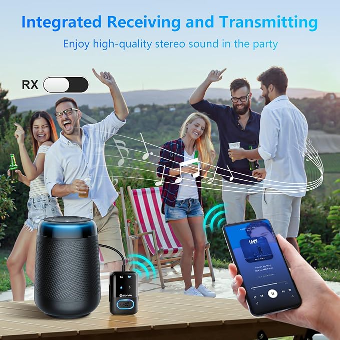 SONRU Bluetooth 5.3 Transmitter Adapter