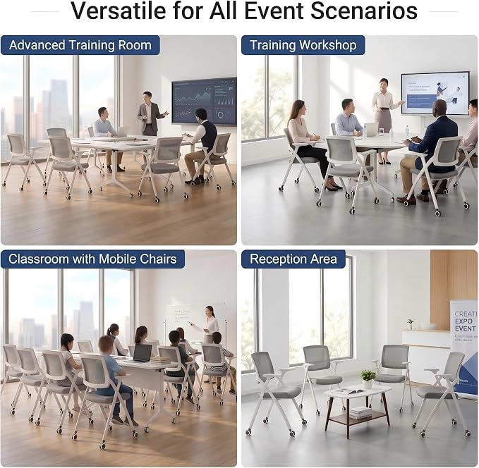 8 Pack Folding Office Chair