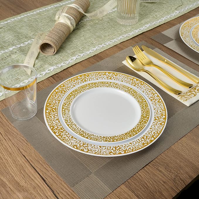 FOCUSLINE 175 Ct Gold Dinnerware Set