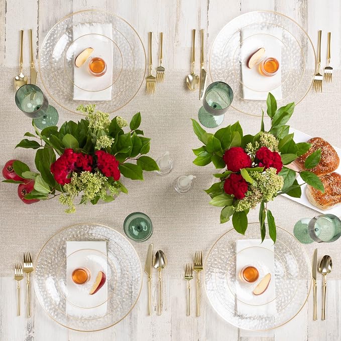 PLASTICPRO 64 Piece Combo Plates Set includes 32-7'' inch Plates & 32-10'' inch