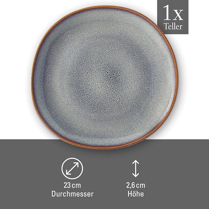 Villeroy & Boch Lave Beige Breakfast Plate, Stylish Stoneware Plate