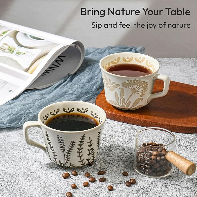 11 oz Ceramic Coffee Mug, Stoneware Teacup