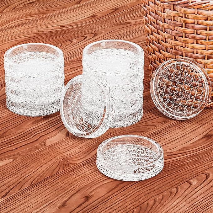 1.6" Round Rubber Furniture Caster Cups, 16 Pack Chair Coasters