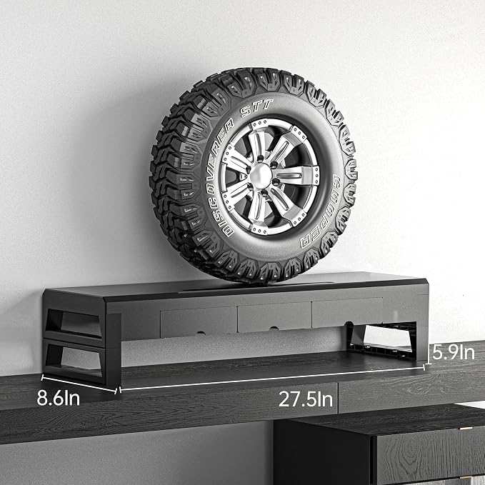 Computer monitor stand with three drawer ，22W charging, 2 USB 3.0, and 1 USB