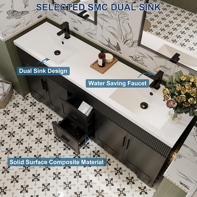 72" Bathroom Vanities Sink Combo