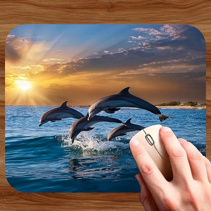 Coastal Shoreline Waves Sandy Beach Theme Mouse Pad Mat Mousepad