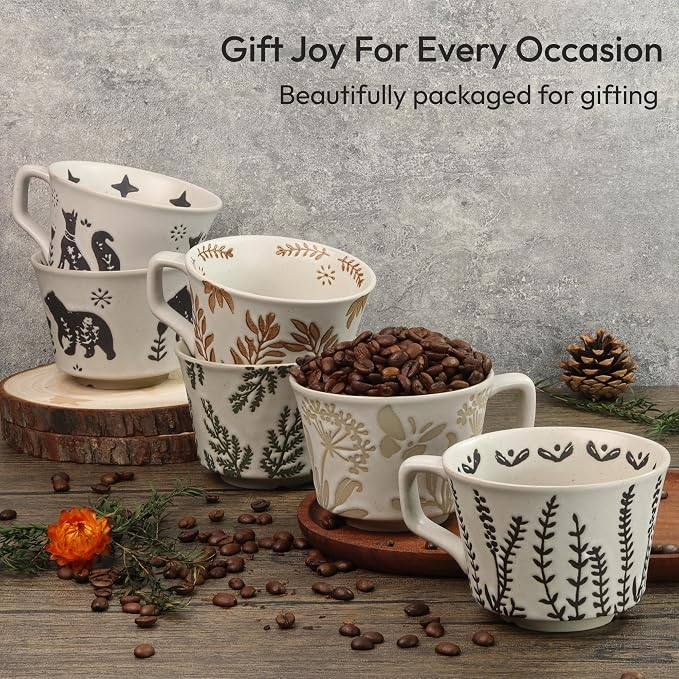 11 oz Ceramic Coffee Mug, Stoneware Teacup