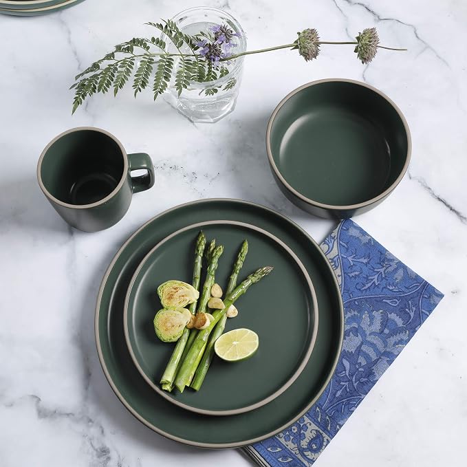 Gibson Home Zuma 16 Piece Round Kitchen Dinnerware Set, Service