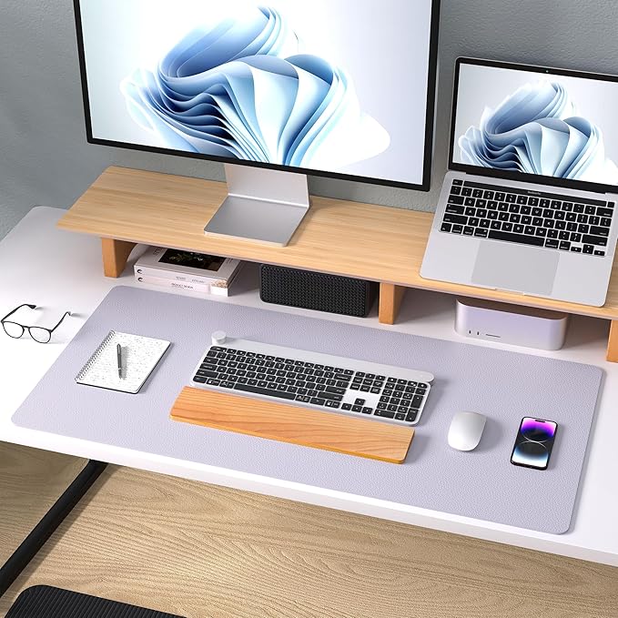 Aothia Large PU Leather Desk Pad Protector