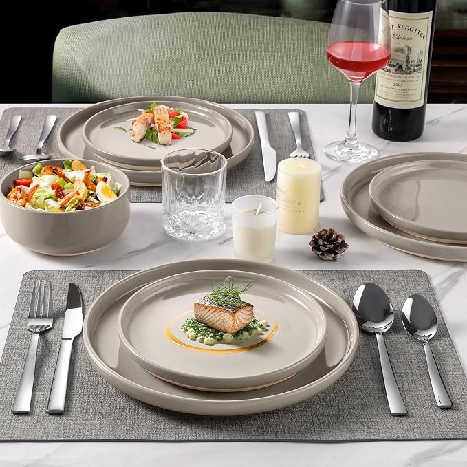 LIANYU Dinnerware Dishes Sets for 8, 24-Piece Stoneware Dinner Set, Ceramic