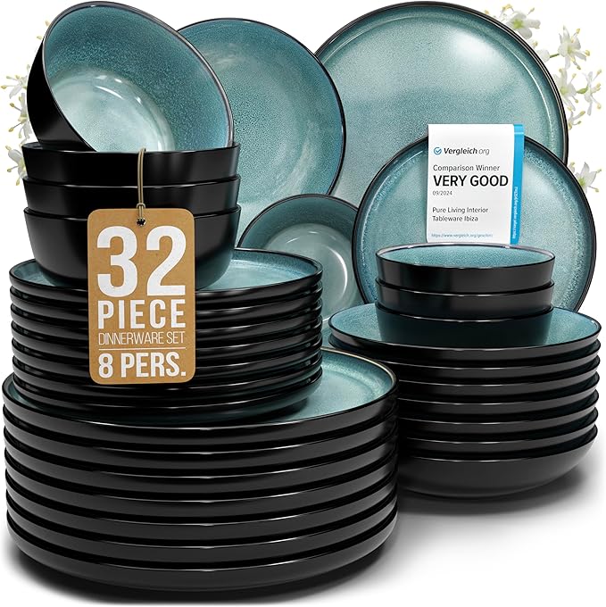 32 Piece Stoneware Dinnerware Set