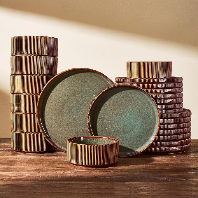 Stoneware Dinnerware Sets, Reactive Glaze Dishes Set