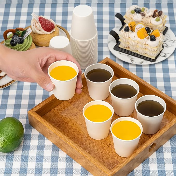 RACETOP 3 oz Bathroom Paper Cups, Disposable Paper Cups, Small Mouthwash Cups