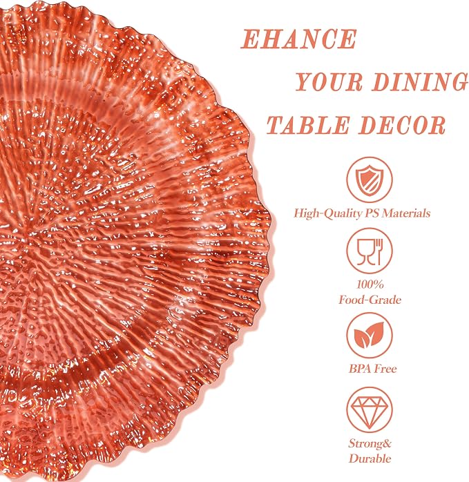 U-QE 60PCS Amber Plastic Plates