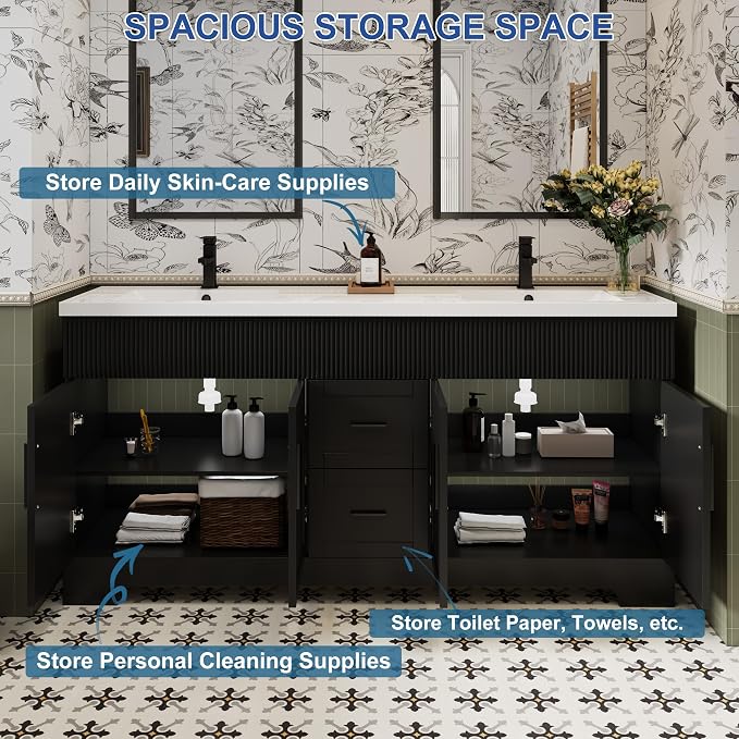 72" Bathroom Vanities Sink Combo