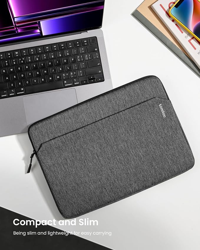 tomtoc Slim Laptop Sleeve Case for 13-inch New MacBook Air M4/A3420 M3/A3113