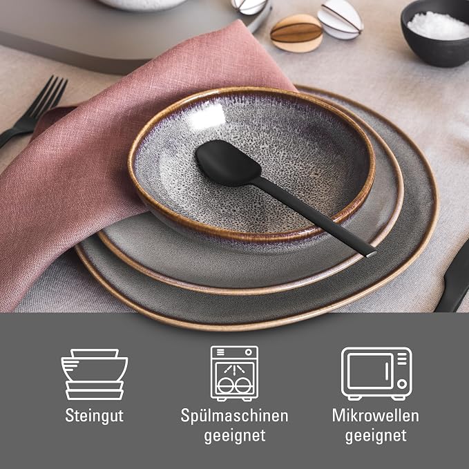 Villeroy & Boch Lave Beige Breakfast Plate, Stylish Stoneware Plate