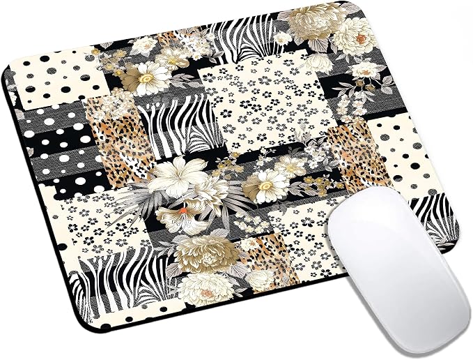 Mouse Pad, Cute Black Polka Dot Lattice Mouse Pads