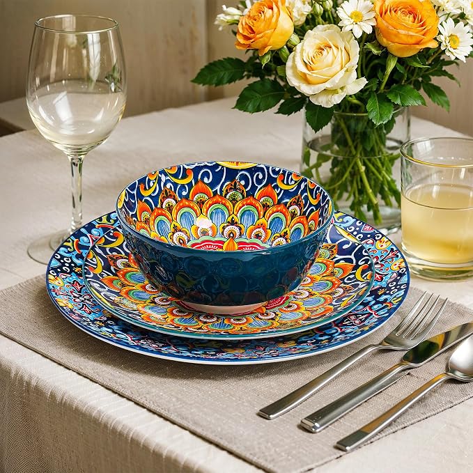 18 Pieces Dinnerware Sets, Porcelain Dishes Set