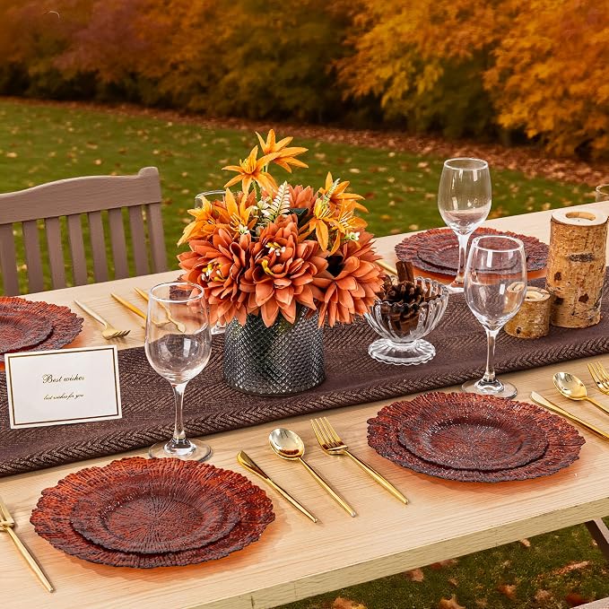 U-QE 60PCS Amber Plastic Plates