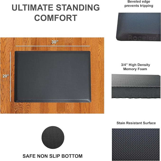 Rocelco 40" Height Adjustable Standing Desk Converter