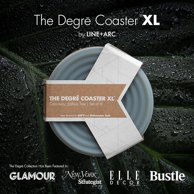 LINE+ARC Silicone Coasters feat. in NYT WireCutter | Waterproof, anti-stain
