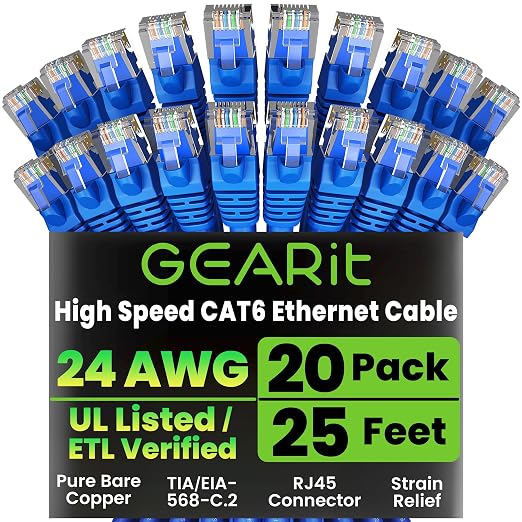 GEARit Cat 6 Ethernet Cable Pack