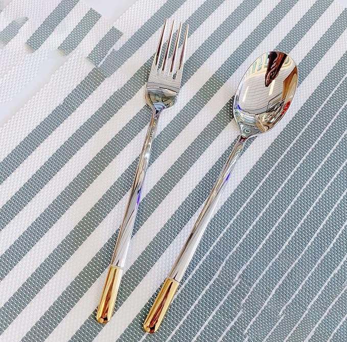 Silverware Set Service for 16, IKXO 64-Piece Modern Stainless Steel Flatware