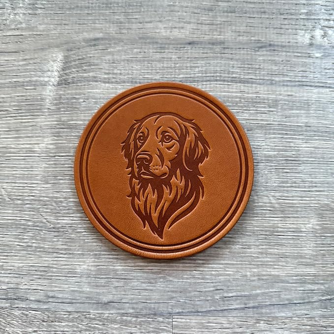 Dog Breed Leather Coasters – Premium Full Grain Table Protectors