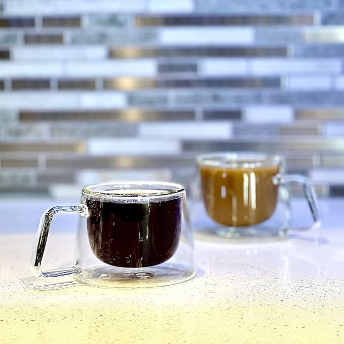 M Kae Home, Double Wall Glass Cup, 200 ml
