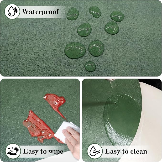 Faux Leather Placemats Set of 6