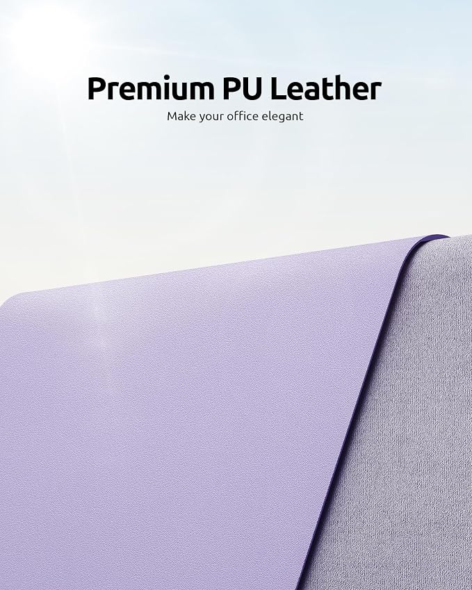 YSAGi Leather Desk Protector, Office Mat, Large Mouse Mat, Non-Slip PU Leather