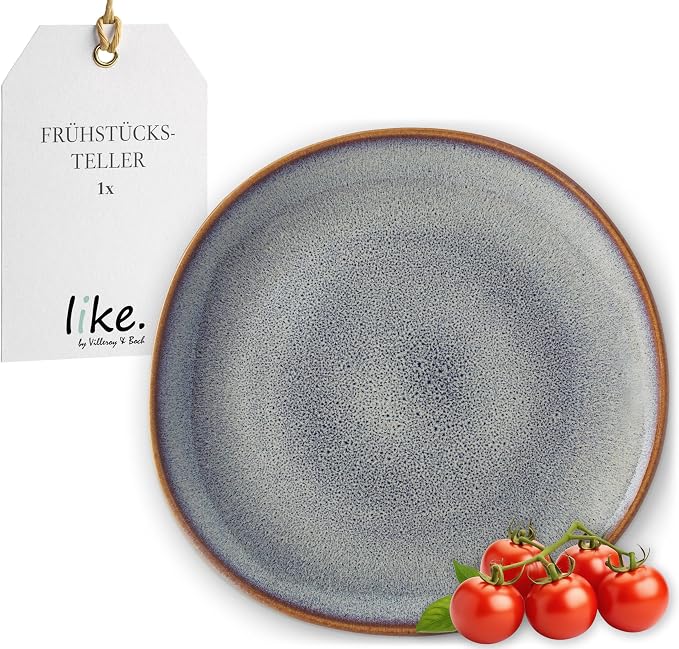 Villeroy & Boch Lave Beige Breakfast Plate, Stylish Stoneware Plate