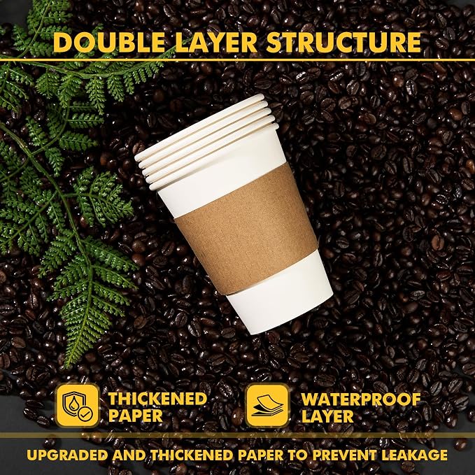 RACETOP 12 oz Paper Coffee Cups