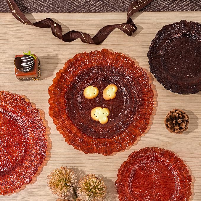 U-QE 60PCS Amber Plastic Plates