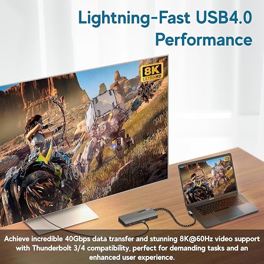 LINKUP USB 4.0 USB C to USB C Cable | Thunderbolt 4/3 Compatible | Type C